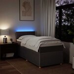 vidaXL Sommier à lattes de lit avec matelas Marron foncé 90x200 cm