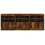 vidaXL Buffet avec lumières LED chêne fumé 181 5x37x67 cm