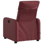 vidaXL Fauteuil de massage inclinable Rouge bordeaux Similicuir