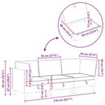 vidaXL Ensemble de meubles pour le salon 3 Pièces Kaki Tissu