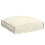 vidaXL Coussins de palette pour siège 2 Pièces Crème 40x40x8 cm Tissu Oxford
