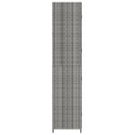 vidaXL Armoire de rangement jardin Gris 59x40x180 cm Résine tressée