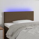 vidaXL Tête de lit à LED Marron Foncé 80x5x78/88 cm Tissu