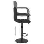 vidaXL Tabourets de bar lot de 2 noir tissu