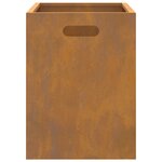 Fire Pit Rectangulaire 50x30x40 cm en Acier Weathering