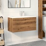 vidaXL Armoire lavabo avec bassin intégré chêne artisanal