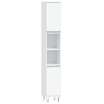 vidaXL Ensemble de meubles salle de bain 3 Pièces blanc bois d'ingénierie