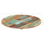 vidaXL Dessus de table rond 40 cm 15-16 mm Bois de récupération
