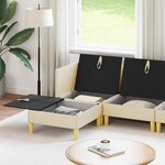 vidaXL Canapé modulaire avec rangement 6 Pièces Crème Tissu