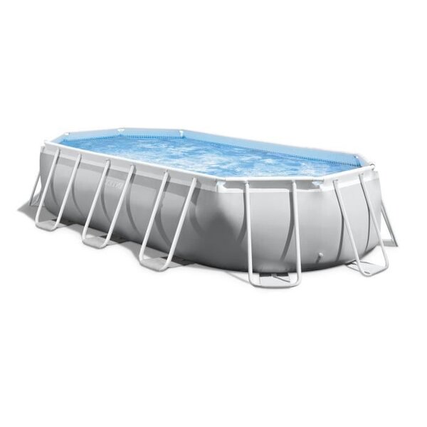 Intex kit piscine prism frame ovale tubulaire (l)5,03 x (l)2,74 x (h)1,22m