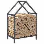 vidaXL Portant de bois chauffage anthracite 40x25x60 cm