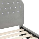 vidaXL Cadre de lit pour enfants avec tête de lit Gris clair Velours