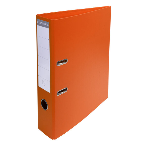 Classeur à levier PVC A4 D70mm Premium Orange x 10 EXACOMPTA
