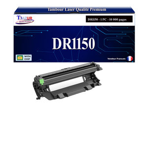 T3AZUR - Kit Tambour compatible avec Brother HL-L1240W  HL-L1242W  HL-L1242WXL remplace Brother DR1150 Noir - 10 000 pages