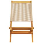 vidaXL Chaises de jardin pliantes lot de 6 beige bois d'acacia massif