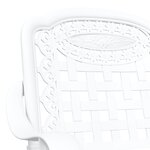 Chaises de jardin vidaXL 2 Pièces en aluminium blanc moulé