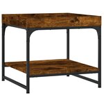 vidaXL Table basse chêne fumé 49 5x49 5x45 cm bois d'ingénierie