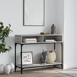vidaXL Table console sonoma gris 100x30 5x75 cm bois d'ingénierie