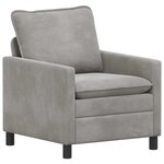 vidaXL Canapé Gris clair 76 x 81 x 87 5 cm Velours