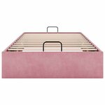 vidaXL Cadre de lit ottoman sans matelas rose 100x200 cm velours