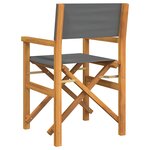 vidaXL Chaises de metteur en scène pliantes lot de 2 Bois teck massif