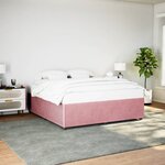 vidaXL Cadre de lit sans matelas rose 200x200 cm velours