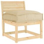 vidaXL Coussin pour assise de palette Beige 50 x 50 x 12 cm