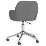 vidaXL Chaise pivotante de bureau Gris clair Tissu