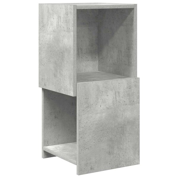 vidaXL Meuble d'angle Gris béton 30 5x30x65cm Bois d'ingénierie