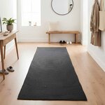 vidaXL Tapis de surface Rectangulaire Gris foncé 80 x 300 cm Jute