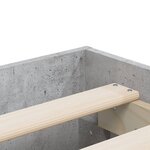 vidaXL Cadre de lit et tiroirs gris béton 140x190 cm bois d'ingénierie