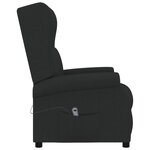 vidaXL Fauteuil inclinable électrique à oreilles noir tissu