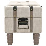 vidaXL Banc de rangement Bois massif et acier 111x34x37 cm