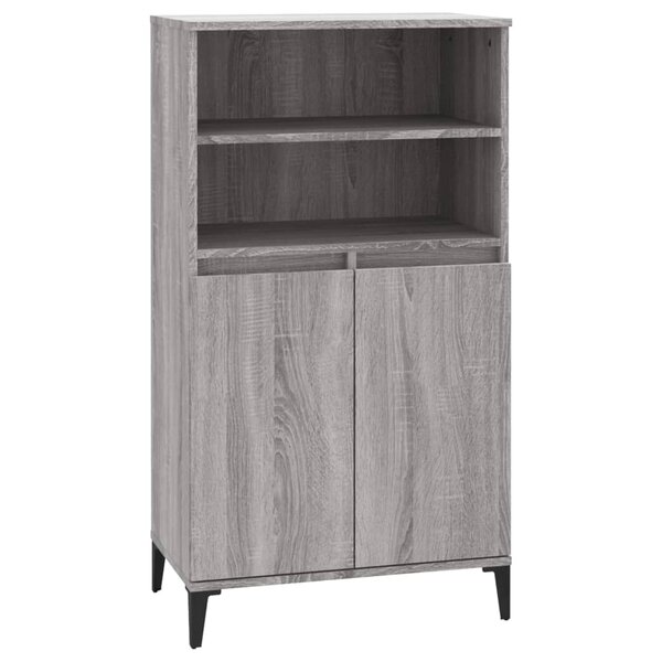vidaXL Buffet haut Sonoma gris 60x36x110 cm Bois d'ingénierie