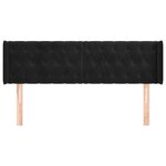 vidaXL Tête de lit avec oreilles Noir 163x16x78/88 cm Velours
