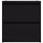 vidaXL Tables de chevet murales 2 Pièces chêne noir 38x34x40 cm