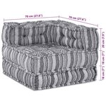 vidaXL Coussin Gris 70 x 70 x 54 cm Polyester
