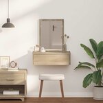 vidaXL Table de Toilette Marron 60 x 40 x 70 cm Bois d'ingénierie