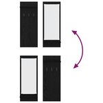 vidaXL Porte-manteau mural avec étagère Chêne noir 70 x 10 x 90 cm