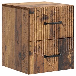 vidaXL Cabinet de chevet mural Bois ancien 34 5 x 33 x 40 cm