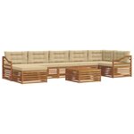 vidaXL Ensemble de canapés d'extérieur 8 pc Naturel et Beige