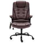 Chaise fauteuil siège de bureau informatique étude de massage foncé similicuir daim brun 02_0024013