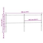 vidaXL Tête de lit chêne marron 190 cm bois d'ingénierie et acier