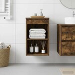 vidaXL Meuble de Salle de Bain In-between Chêne fumé 30 x 35 x 50 cm