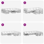vidaXL Ensemble de canapés d'extérieur 10 pc Blanc et crème Polyester