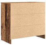 vidaXL Buffet avec tiroir vieux bois 71x35x65 cm bois d'ingénierie