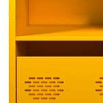 vidaXL Buffet haut jaune moutarde 68x39x103 5 cm acier