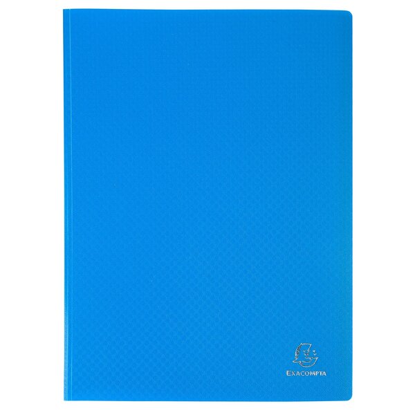 Protège-documents En Polypropylène 5/10e Opak Pochettes Cristal 120 Vues - A4 - Bleu Clair - X 8 - Exacompta