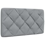 vidaXL Cadre de lit avec LED sans matelas gris clair 90x200 cm tissu