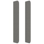 vidaXL Tête de lit avec oreilles Gris foncé 203x16x118/128 cm Tissu